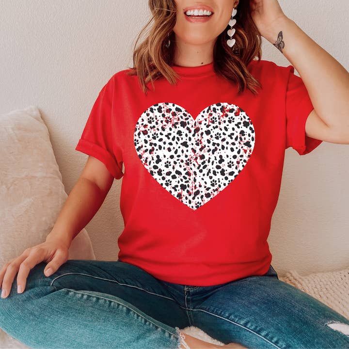 Valentine | Heart | Dalmation | Graphic Tee for wholesale by The American Honey