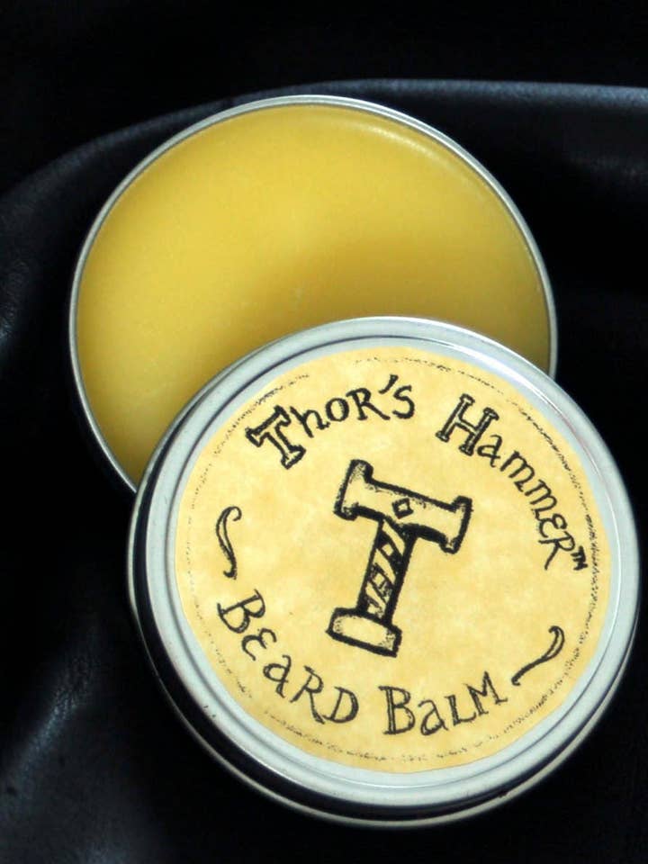 Bálsamo para barba Thor's Hammer, ron de bahía, 2 onzas para venta al por mayor de Freyja's Magic