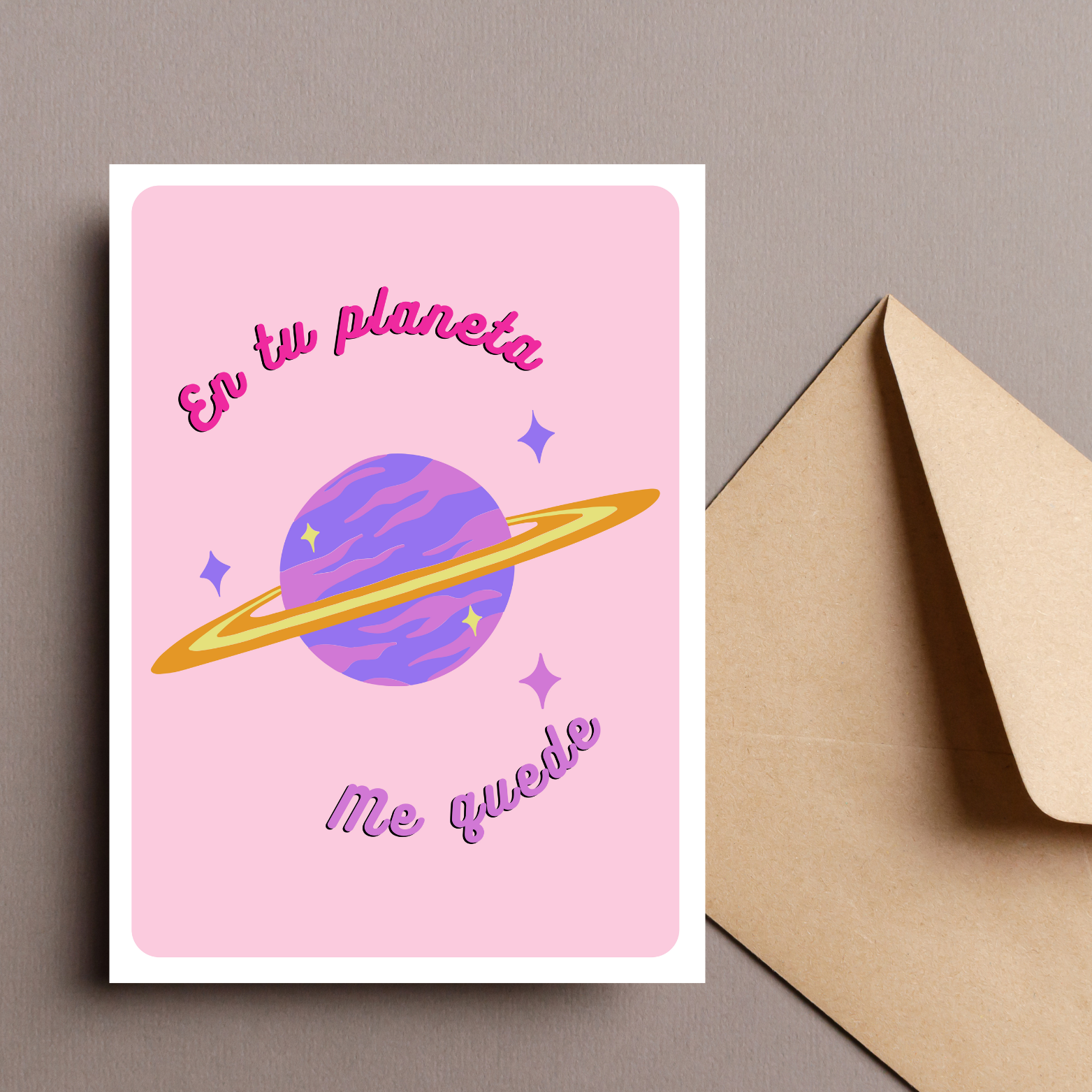 Gaec Studio - Venta al por mayor Tarjetas de cumpleaños - En tu planeta, tarjeta de aniversario con sobre2