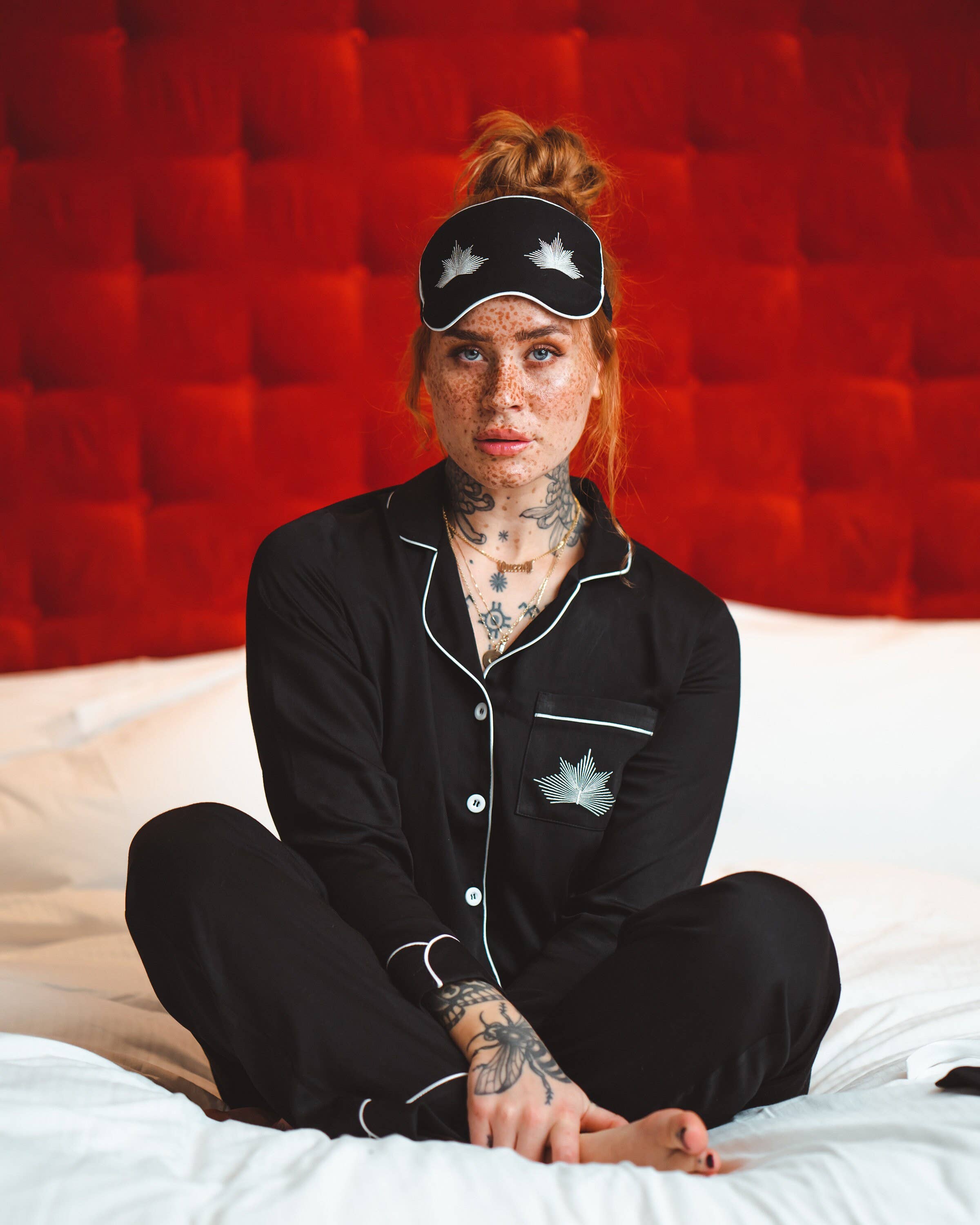 Sheepers SP .Z O.O. – Großhandel Schlafmaske – Schwarz-Weiß-Schäfchen-Schlafmaske5