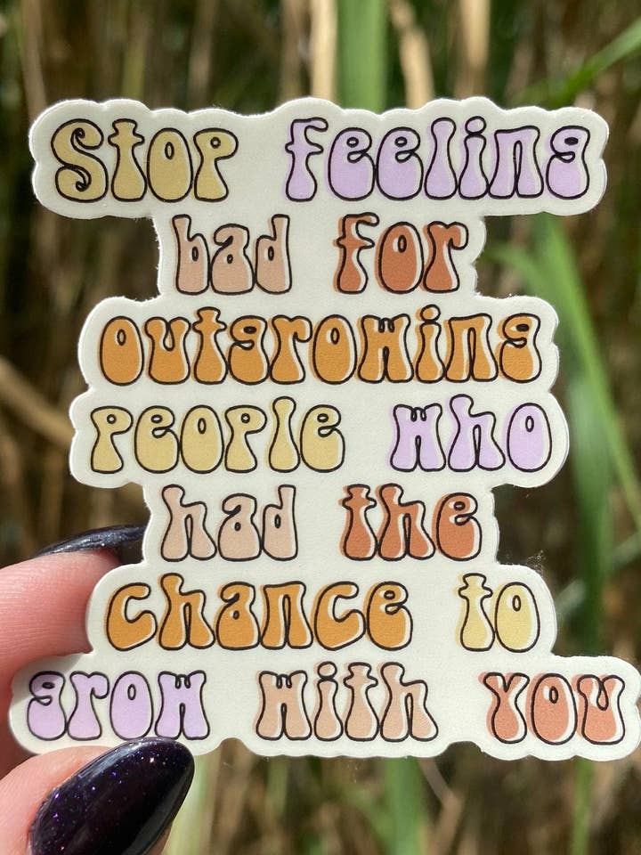 Pare de se sentir mal.. Adesivo de cotação por atacado de Craftedbyjdco