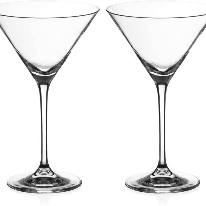 DIAMANTE - Wholesale Cocktail/Liquor Glass - Diamante Martini Prosecco Cocktail Glasses Pair - ‘auris’ C2