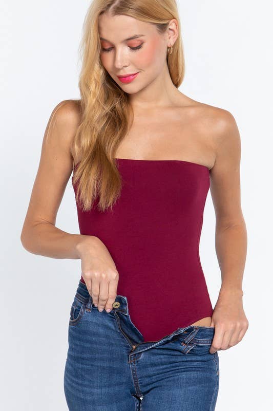 Active Basic | Active USA - Wholesale Bodysuit - Women's - Tube Cotton Spandex Jersey Bodysuit9