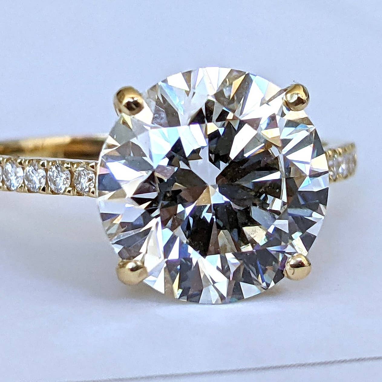 Lifetime Jewelers - Wholesale Engagement Ring - 3 CT VS Clarity Round Lab Grown Diamond Engagement Ring 14k1