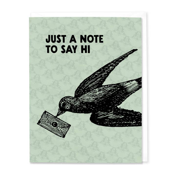 Just a Note to Say Hi Card for wholesale by Hitchcock Paper Co.