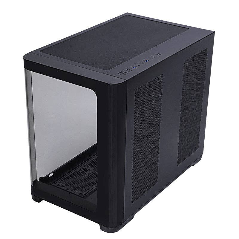 ITEK - Venta al por mayor Organizadores de escritorio - Caja DARK CAVE CURVED - Torre Gaming- ATX- 4x12cm ventilador ARGB- 2xUSB3- Tipo-C- Panel Lateral y Frontal de Vidrio Templado Curvado6