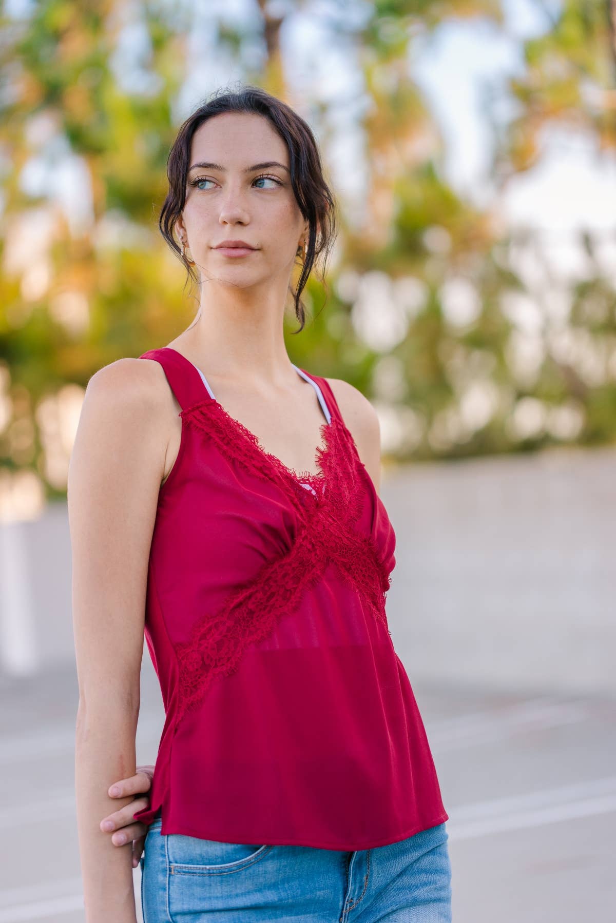 Urban Diction - Wholesale Tank Top - Women's - Basic TANK TOP WITH FLORAL DETAILS9