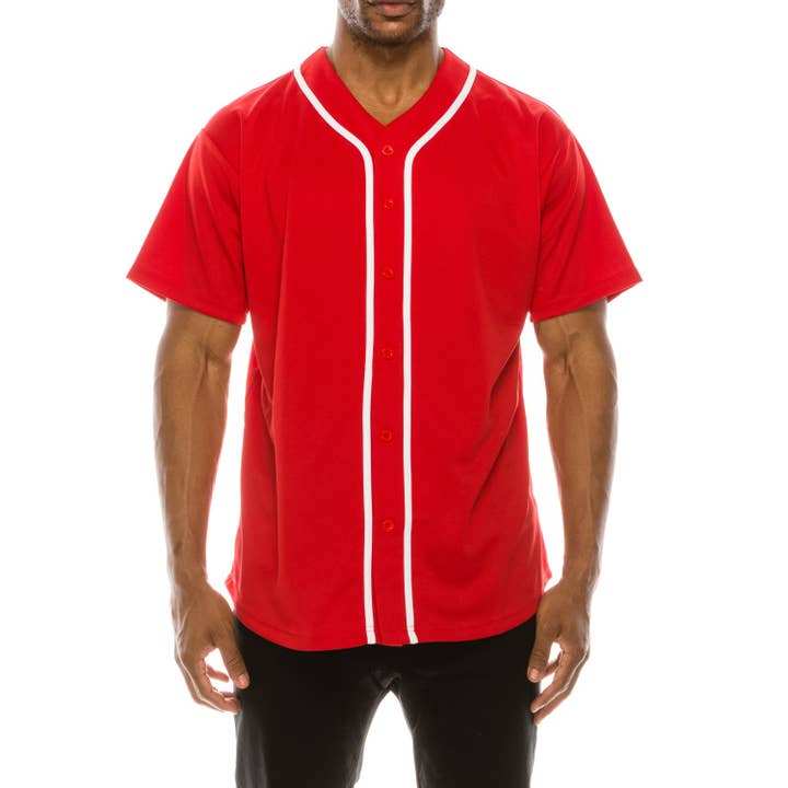 Victorious - Wholesale Button Down Shirt - Men's - BJ42 BASEBALL JERSEY (OPEN PACK)7