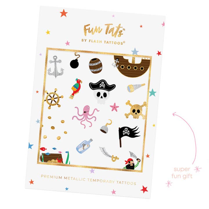 Flash Tattoos - Wholesale Temporary Tattoo - Kids - PIRATE TEMPORARY TATTOO KIDS PACK