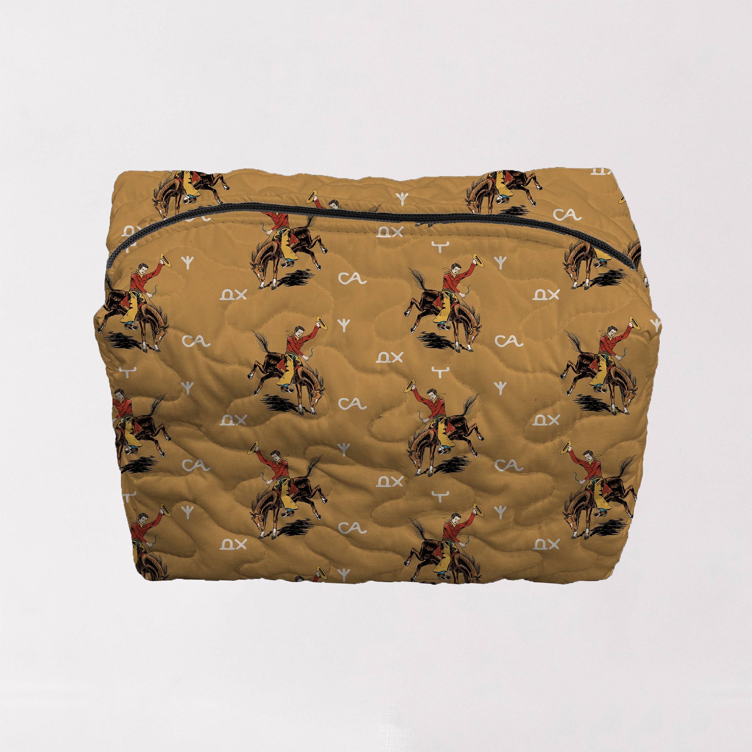 Ida Mae Home - Wholesale Makeup/Cosmetic Bag - Lazy J Gold Makeup Bag