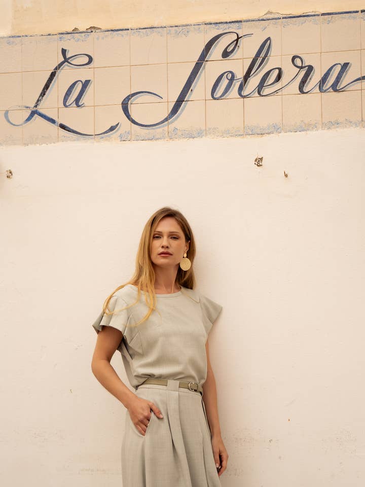 Top con volantes H743 para venta al por mayor de LULUMARY