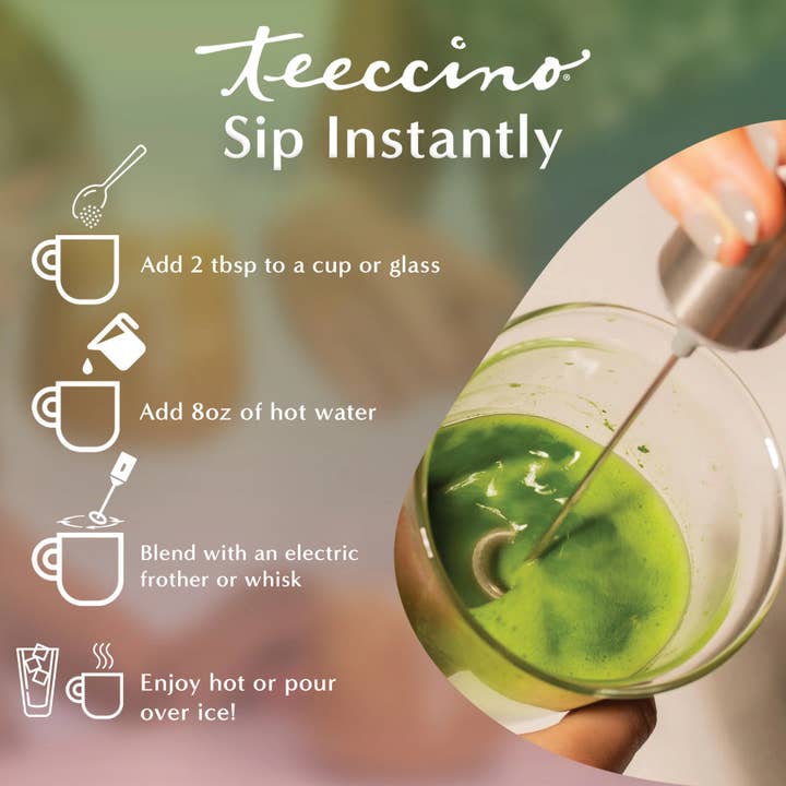 Teeccino – wholesale Health/detox tea – New!! Instant Miraculous Mushrooms Matcha Latte2