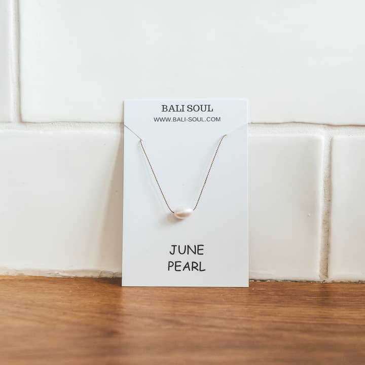 Bali Soul - Wholesale Pendant/Charm Necklace - Pearl Silk Cord Necklace, Minimalist Wedding Necklace