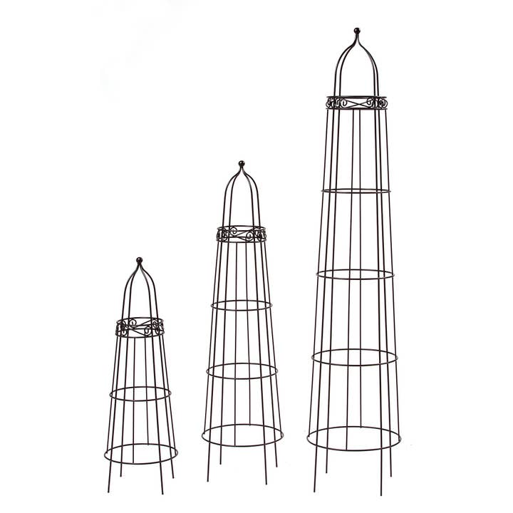 "S" Topiary Sm, Med, Lg - Set of 3 (Black) for wholesale by Deer Park Ironworks