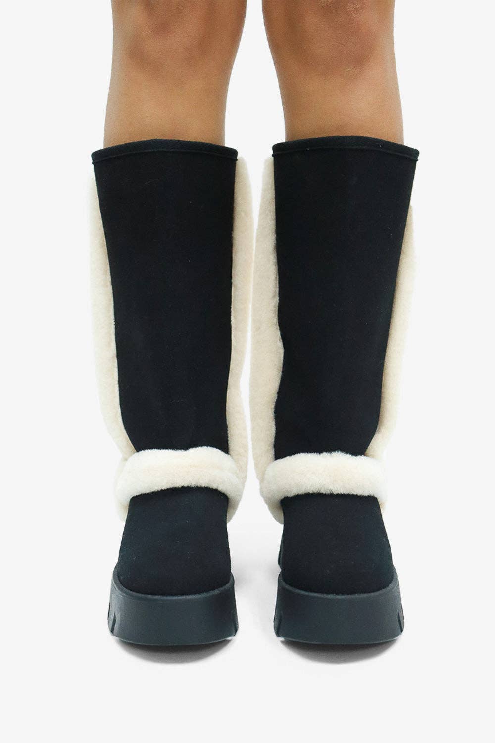 Lemonade Shoes - Wholesale Boots - Women's - RAEY - Tall Platform Winter Boots, Shearling Details4