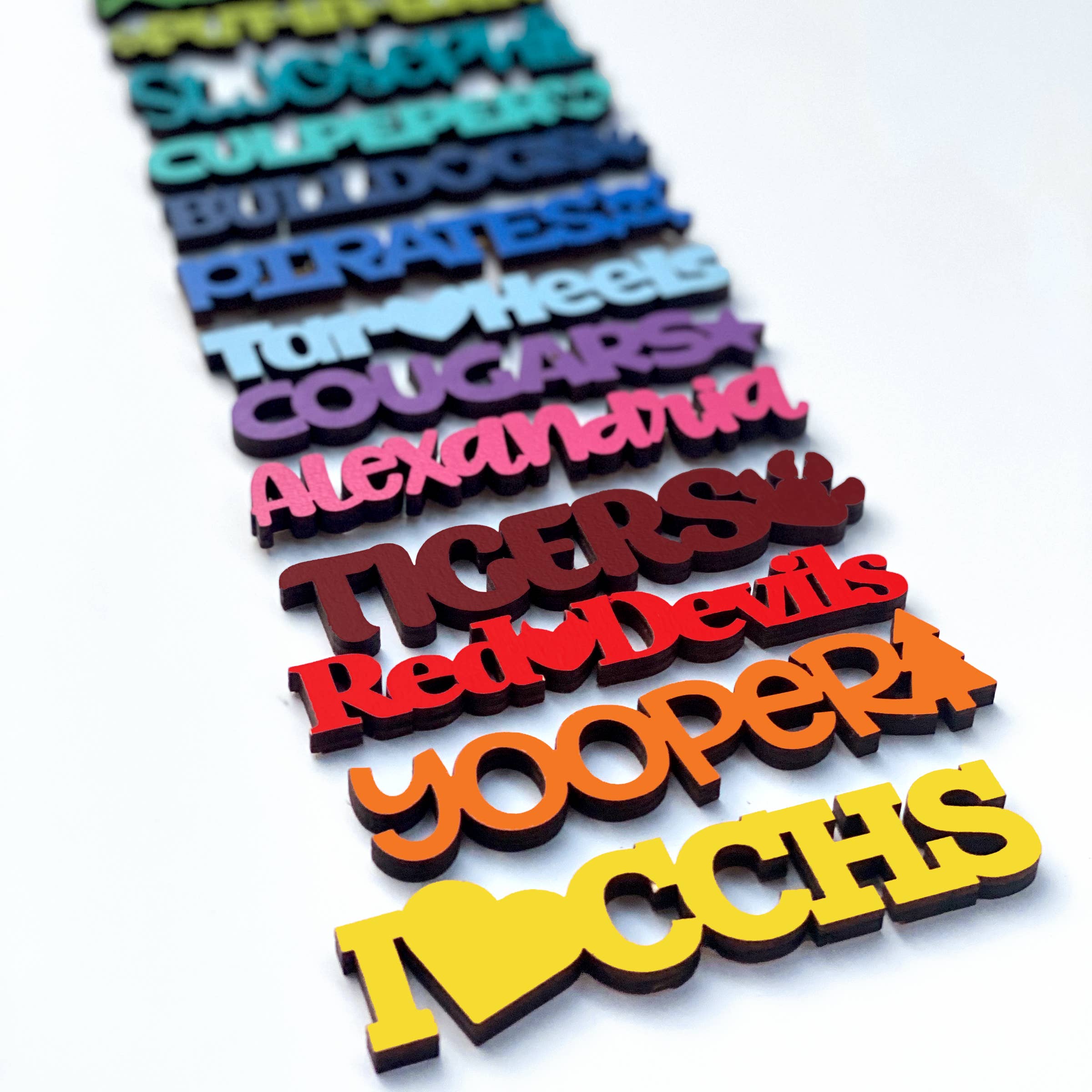 Spunky Fluff - Wholesale Magnet - Custom Tiny Word Magnets, Personalizable Wood Magnets44