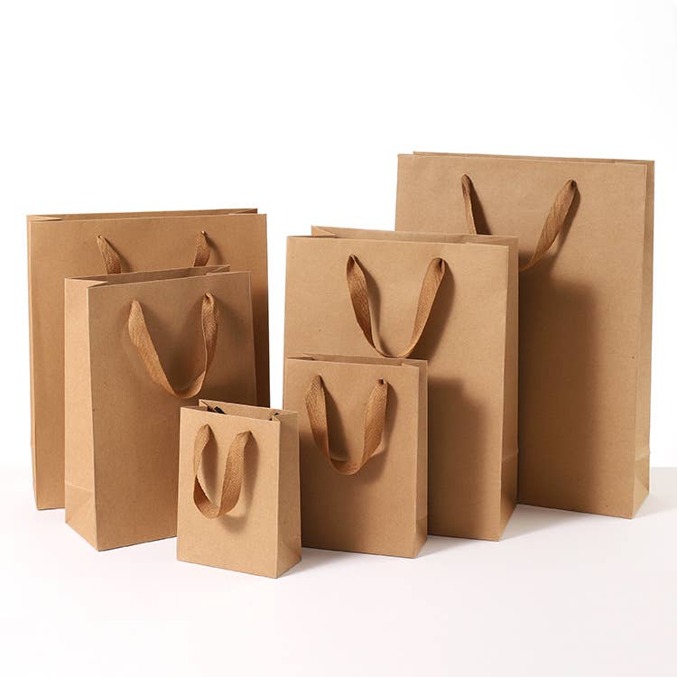 Zakka – wholesale Gift bag – 50pcs Retail Paper Shopper Shopping Bag Tote 8"W x11"Hx 4"D 3