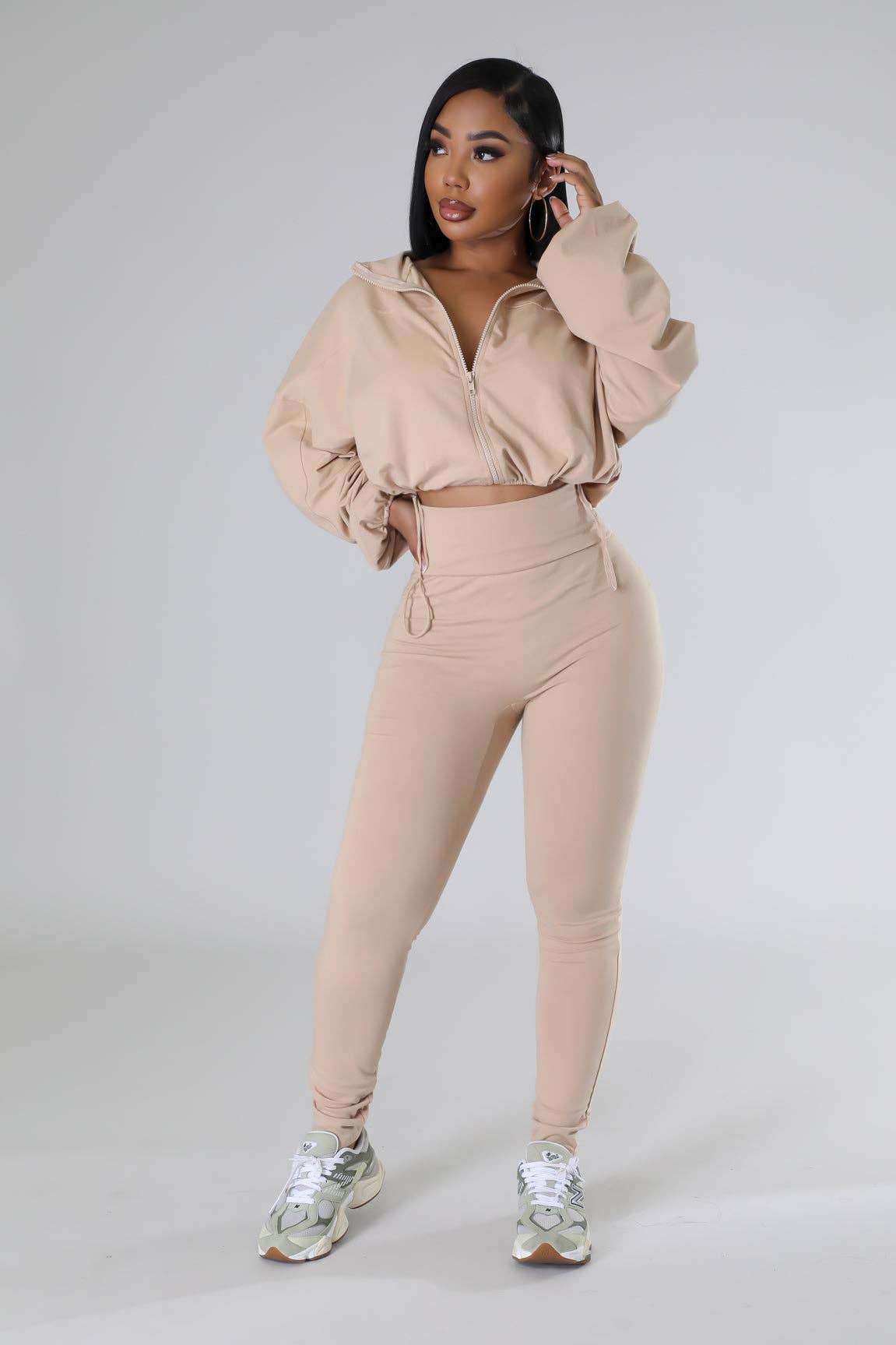 5besties inc - Vente Ensemble haut et pantalon (PAS d'intérieur) - Femme - ENSEMBLE COUPE-VENT ZIPPÉ ET LEGGING9