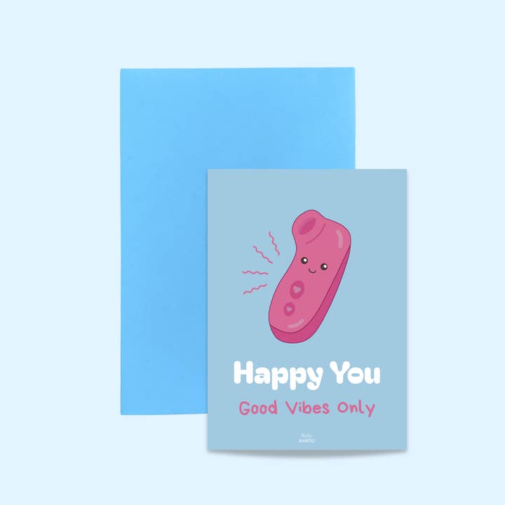 Carte - woman toys - happy you, good vibes only" pour la vente par Atelier Naholi