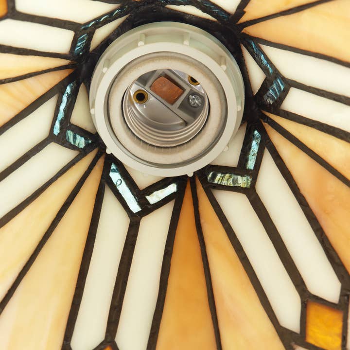 River of Goods - Wholesale Accent/Desk Lamp - 21''H Bryant Prairie Style Stained Glass Table Lamp 8