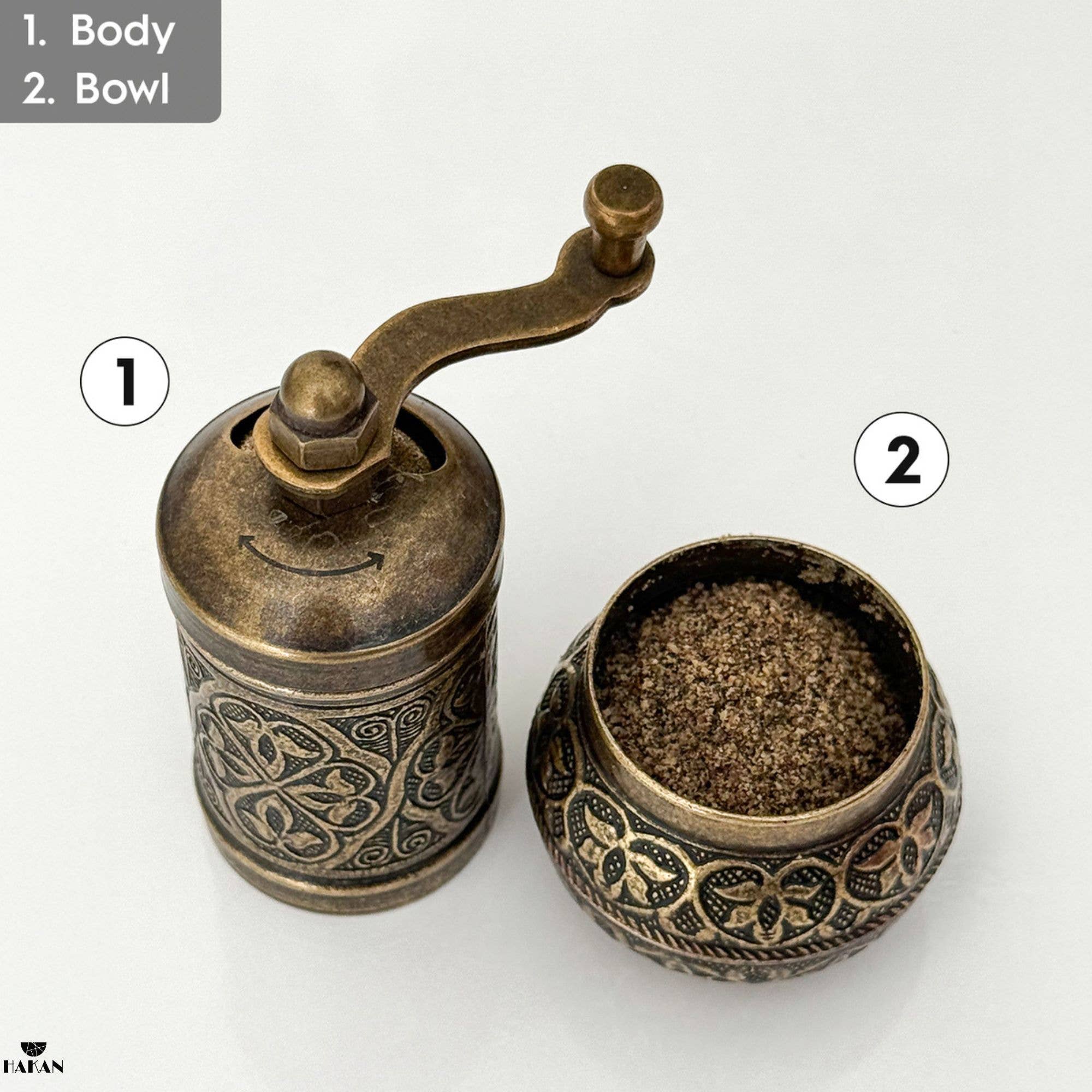 Hakan - Wholesale Pepper Mill - Copper Black Pepper Grinder, Refillable Spice Mill, 4.3 in15