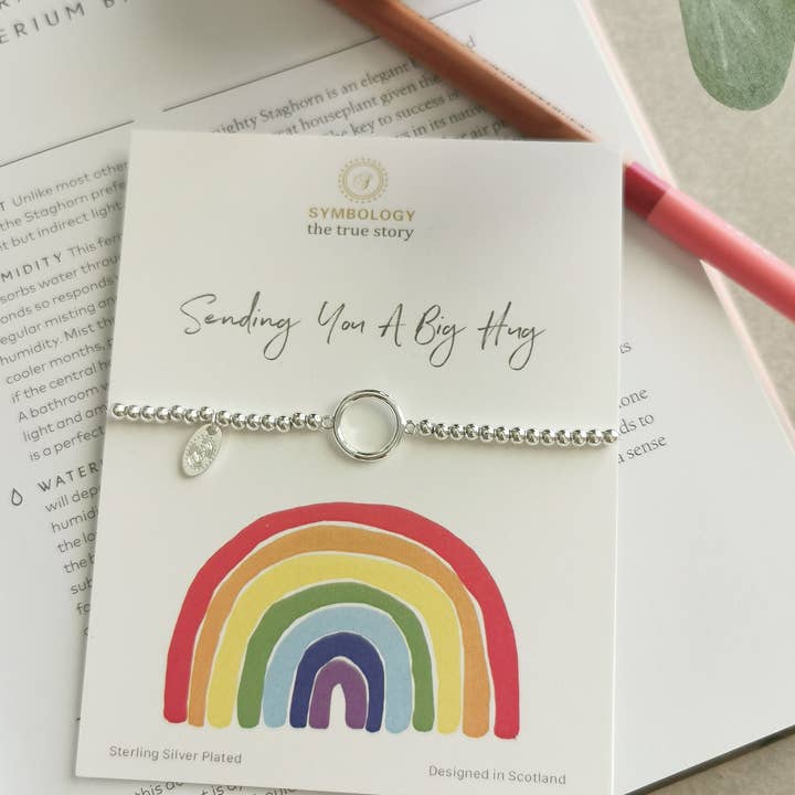 Send big hug /Circle Silver Beaded bracelet (Gift boxed) for wholesale by SYMBOLOGY JEWELLERY