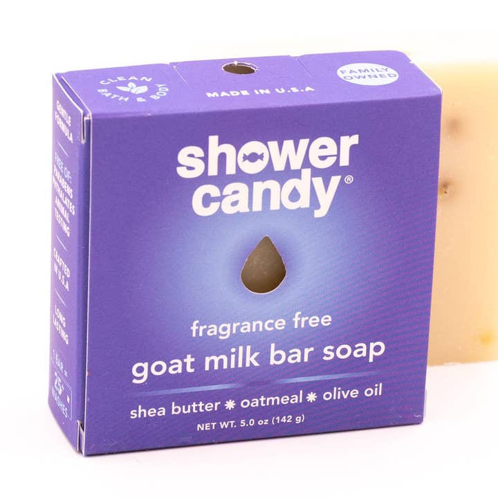 Shower Candy Fragrance Free Goat Milk Bar Soap – Gentle Hydrating Cleanse for wholesale by Shower Candy