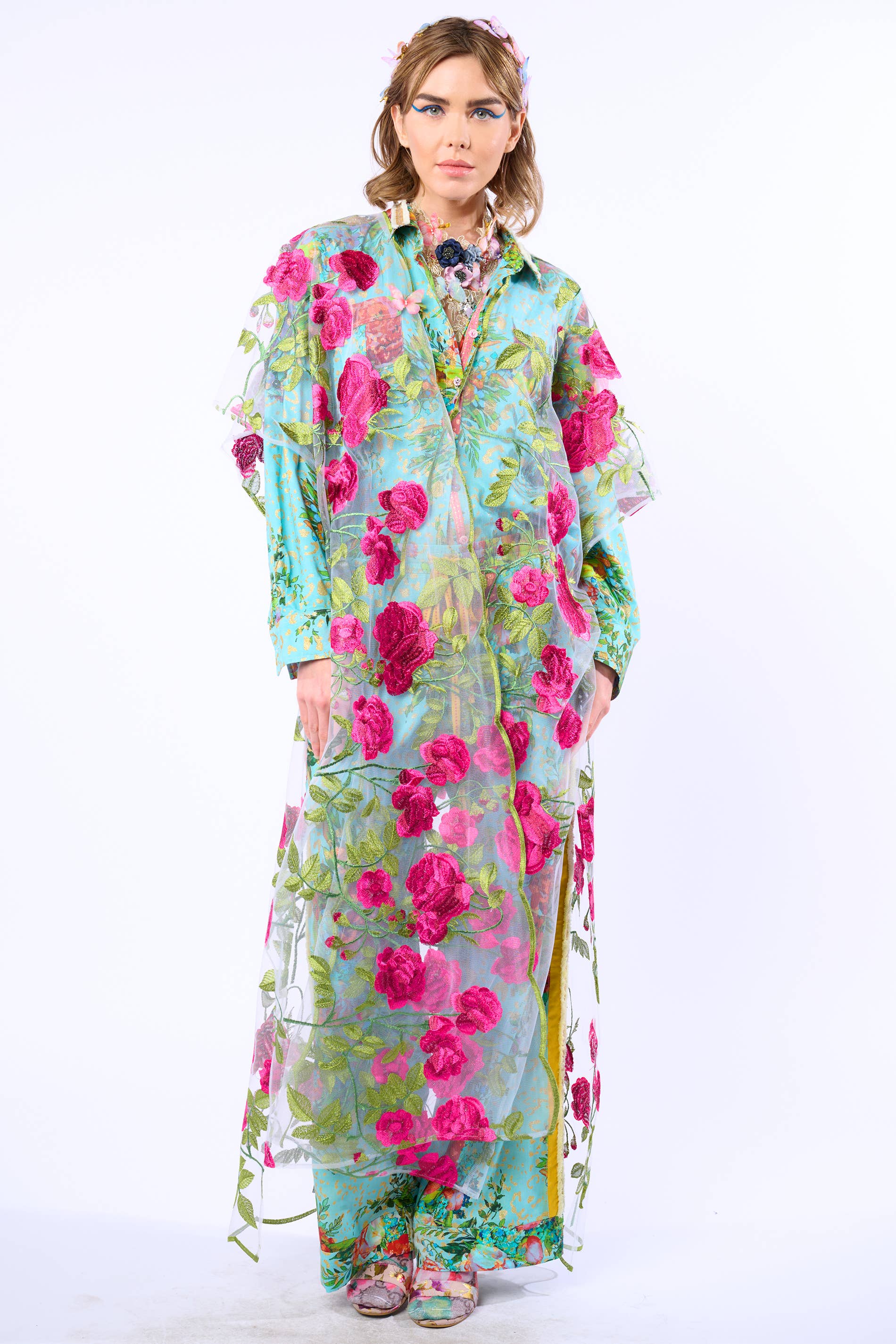 Imprimé Aqua Pantalon Cordelia en vente sur Faire16