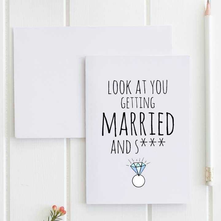 Look At You Getting Married & Shit - cards - CLOSEOUT SALE for wholesale by Moonlight Makers