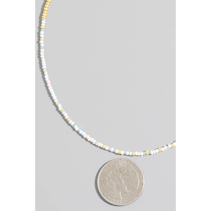 The Looks by Fame Accessories - Wholesale Pendant/Charm Necklace - Mixed Seed Beaded Necklace