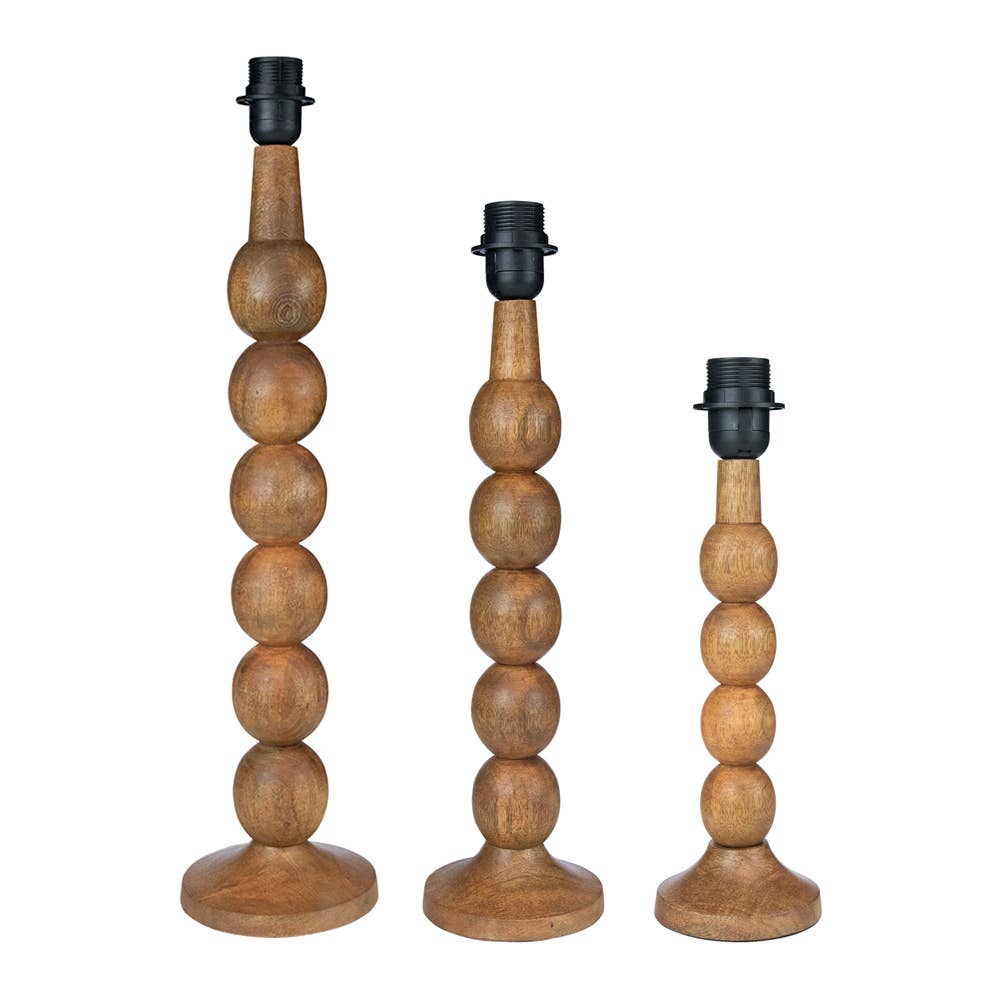 Mars & More - Brand of B Living - Wholesale Decorative Tabletop Object - Lamp base bulbs mango wood 30cm3