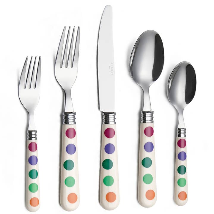 Set di Posate a Pois ANNOVA 20 Pezzi Argento per la vendita all'ingrosso da parte di ANNOVA