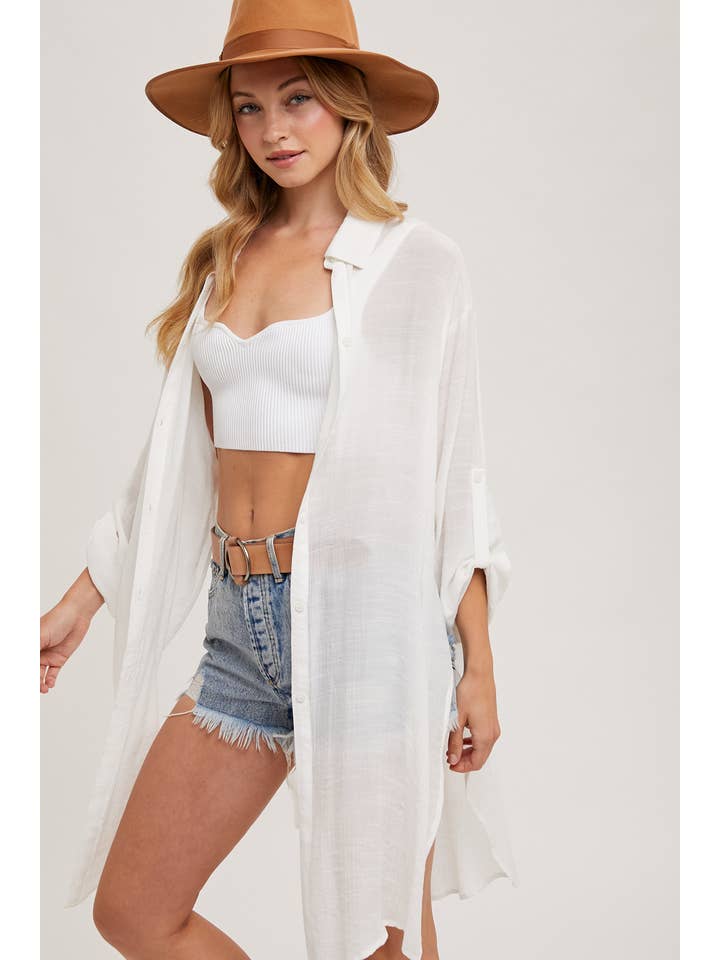 Bluivy – Camisa com botões no colarinho – Mulher por atacado – CAMISA DE PALANGRE VENTILADA COM BOTÕES34