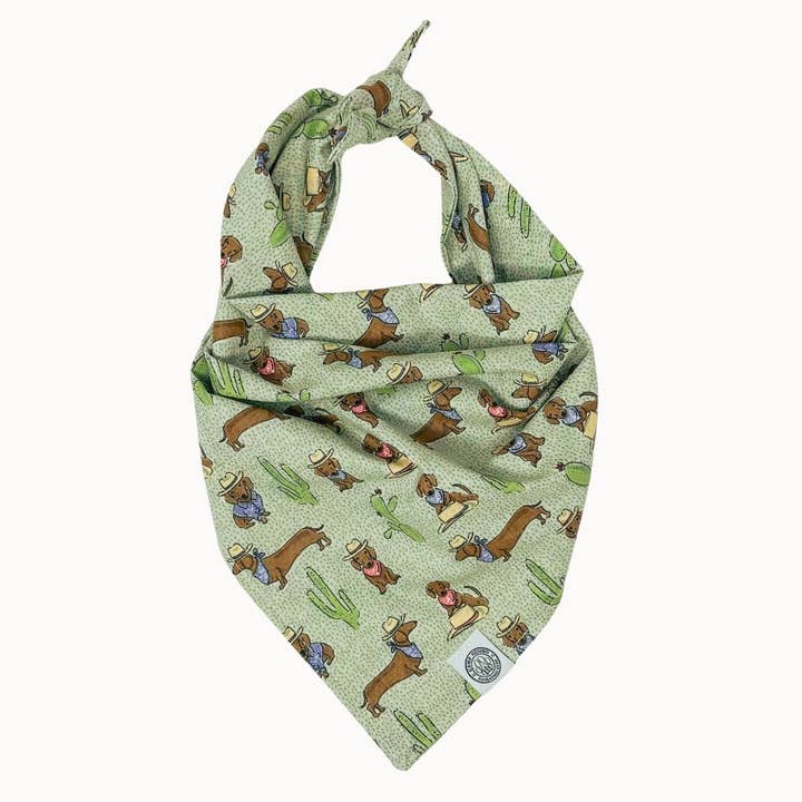 Gray Bandit Dog Bandana | Cowboy Western Boho Pet Accessory for wholesale on Faire