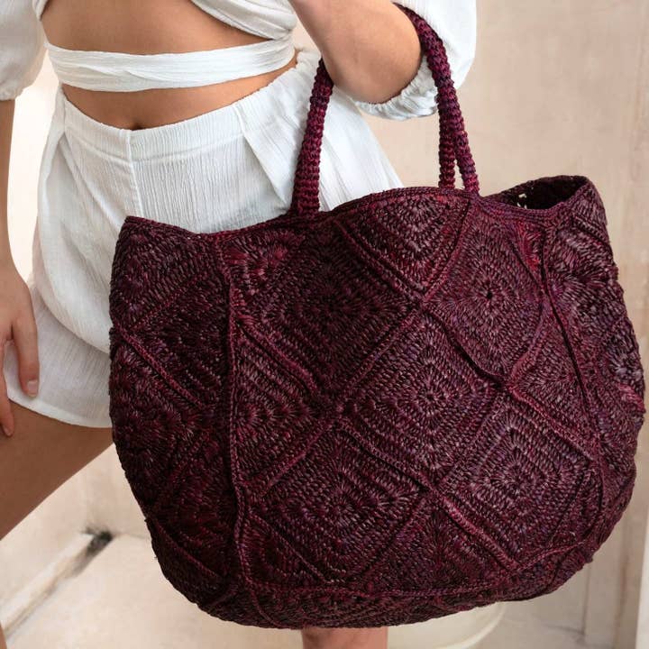 ZanatanyConcepts - Vente Tote bag – femme - Sac Cabas en Raphia Nico6