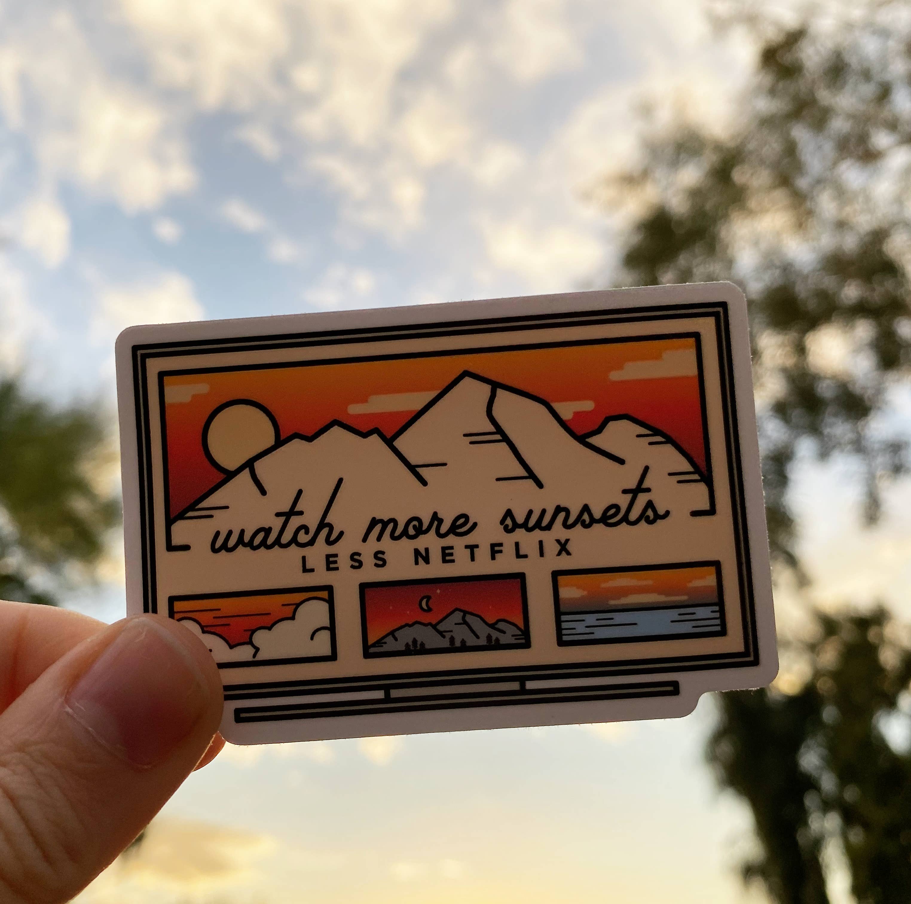 Casual Nomad Co. - Wholesale Sticker - Watch More Sunsets Nature Sticker1