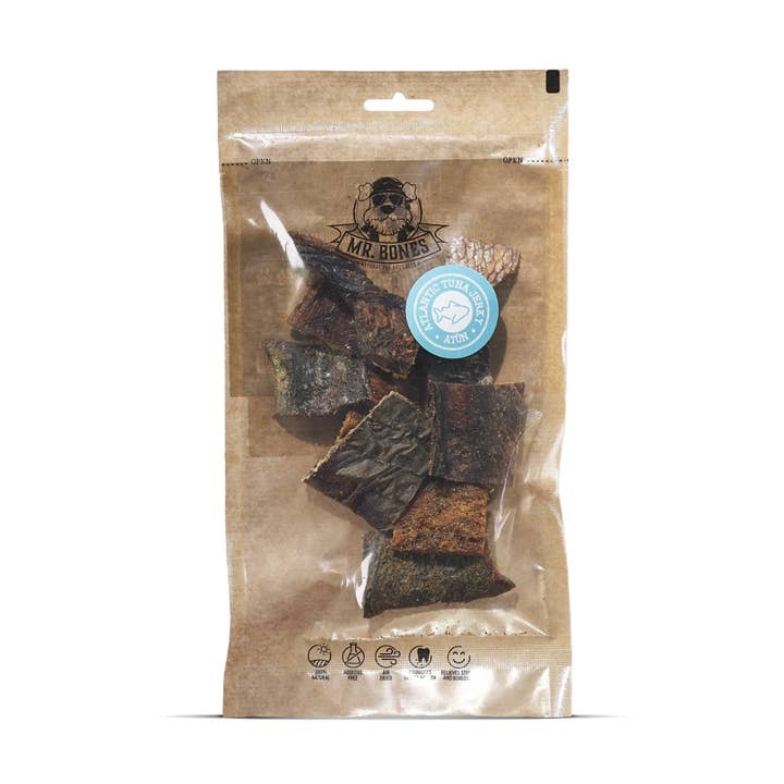 Natürlicher Snack für Hunde - Atlantischer Thunfisch-Jerky für den Großhandel von Mr.Bones - Natural Pet Products