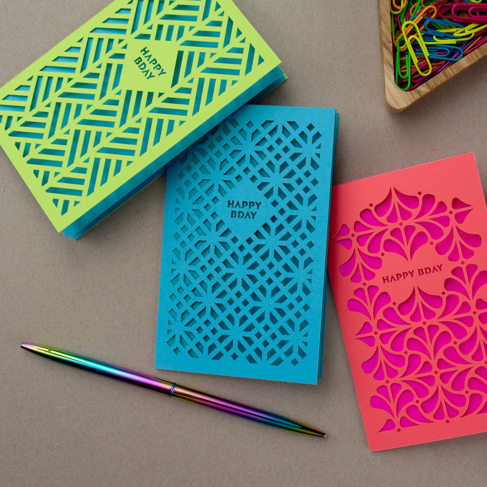 Dear Beni – Engroshandel Fødselsdagskort – Happy Bday Grove Mini lagdelt kort4