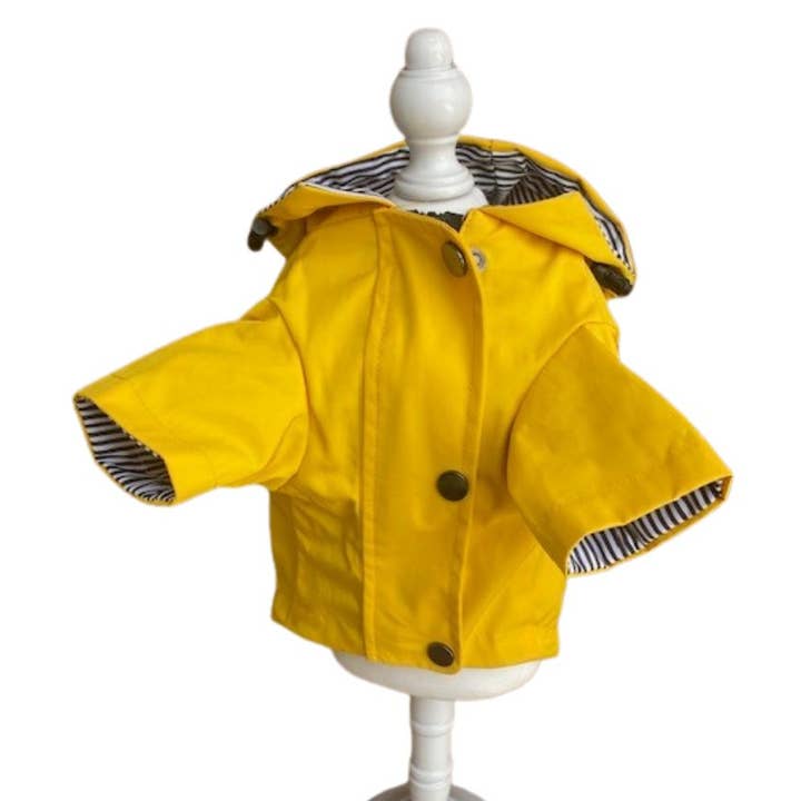 Raincoat Bright Yellow Dog with Heavy Duty Zippers for wholesale by Chloe & Max LLC