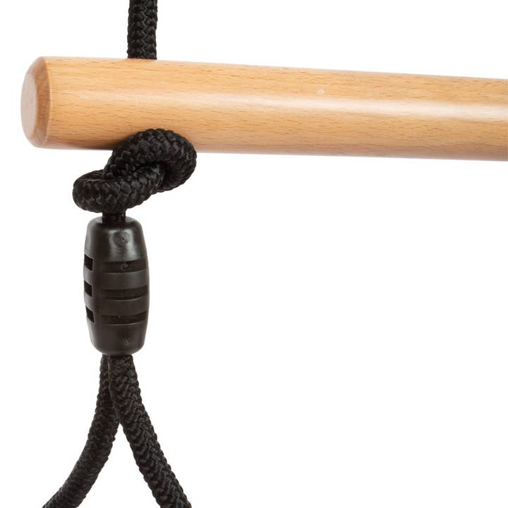 small foot - Wholesale Wood Toy - Kids - Trapezoid swing with gymnastic rings “Black Line” | swing | wood1