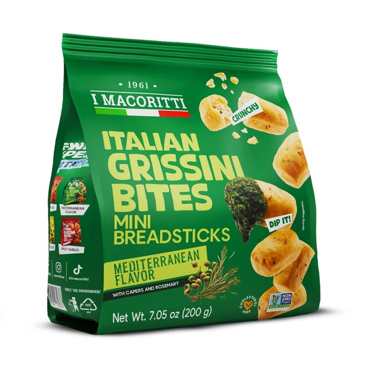 Italian Grissini Bites – Mediterranean Rosemary & Capers for wholesale by Mercato di Bellina