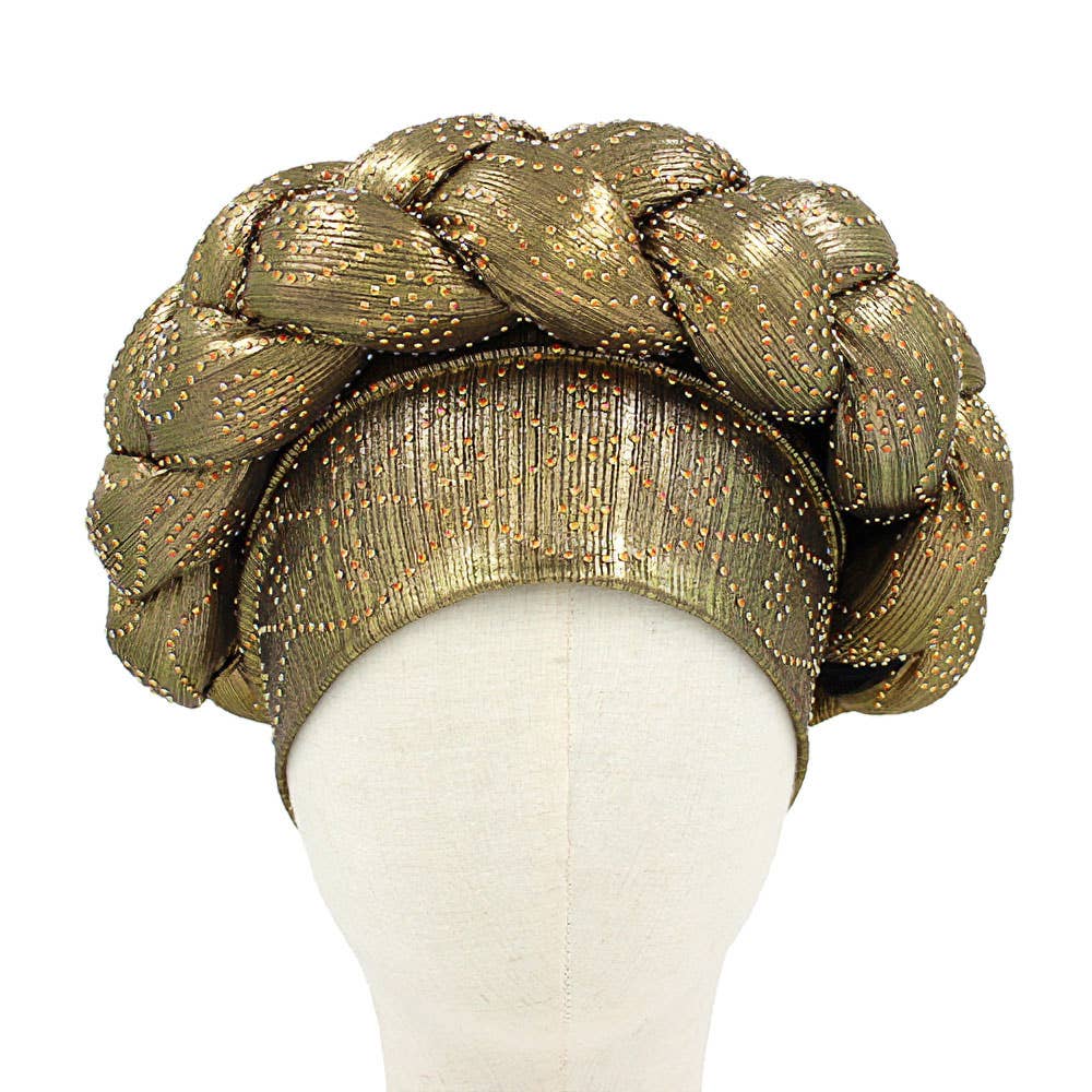 Sensibling Corp. - Wholesale Turban - Women's - Bling Studded Braided Turban Hair Wrap7