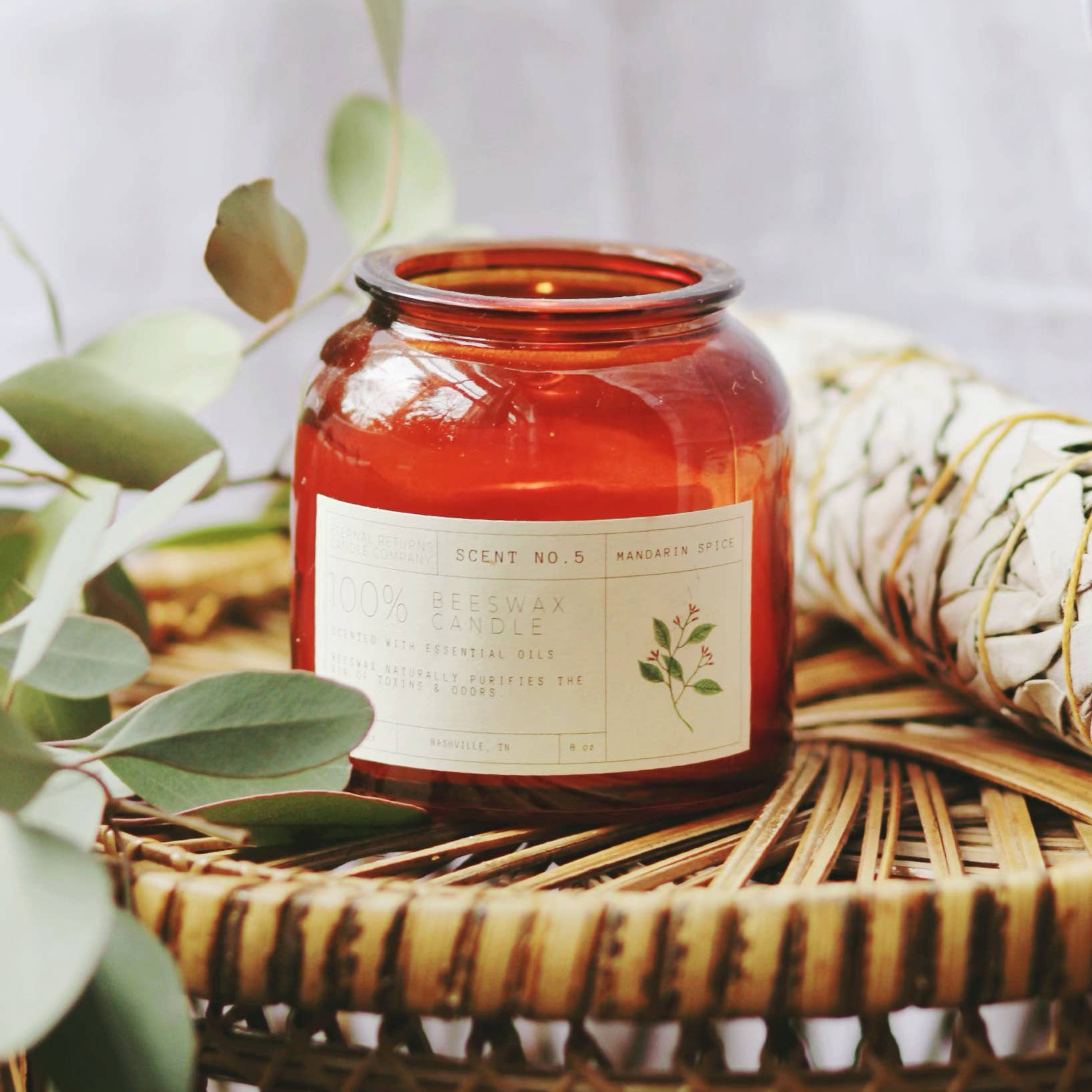 Ology Essentials Apothecary - Wholesale Pot/gevulde kaars - Bijenwas kaars: Mandarin Spice1