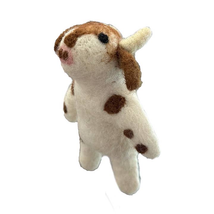 Brown Cow Felt Finger Puppet for wholesale by Zumki