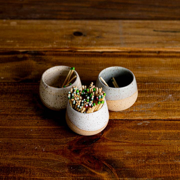 Hands On Ceramics - Wholesale Match Holder - Matchstick Holder - Handmade Ceramic - Strike-On-Side Design4
