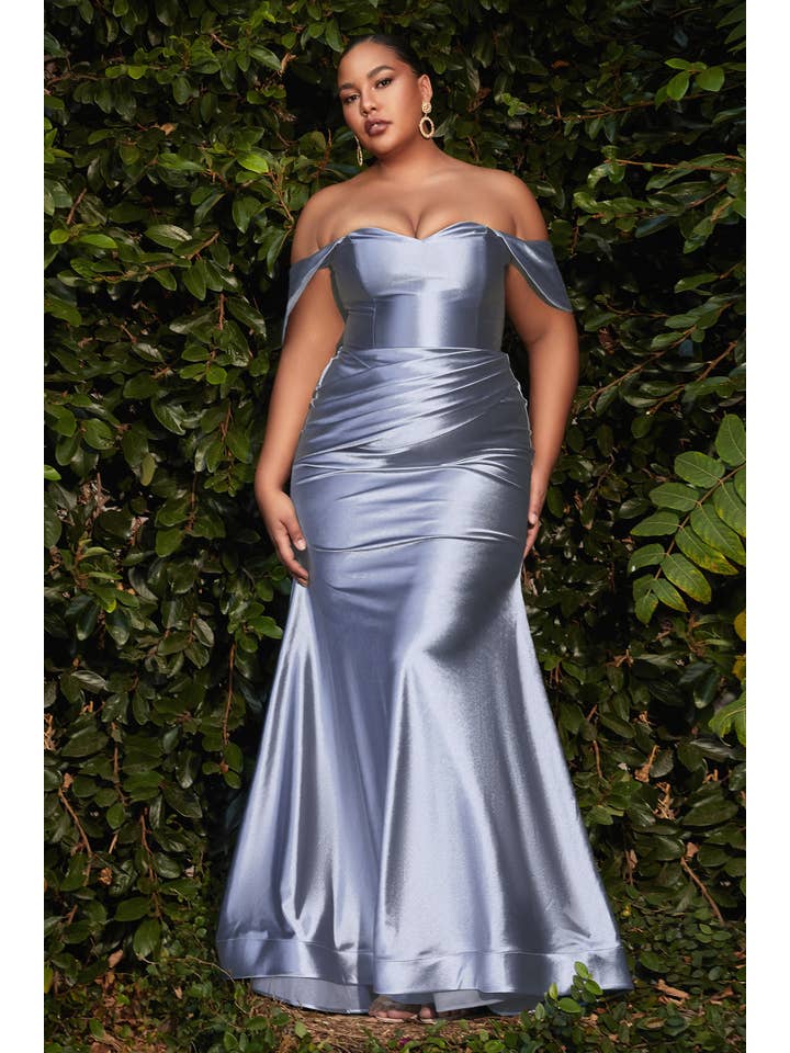 Ladivine by Cinderella Divine - Wholesale Gown - Women's - SATIN STRAPLESS FITTED GOWN1