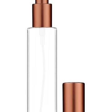 Best Bottles - Wholesale Spray Bottle - Cylinder Clear Bottle with Spray Pump-50ml(Multiple Caps)10