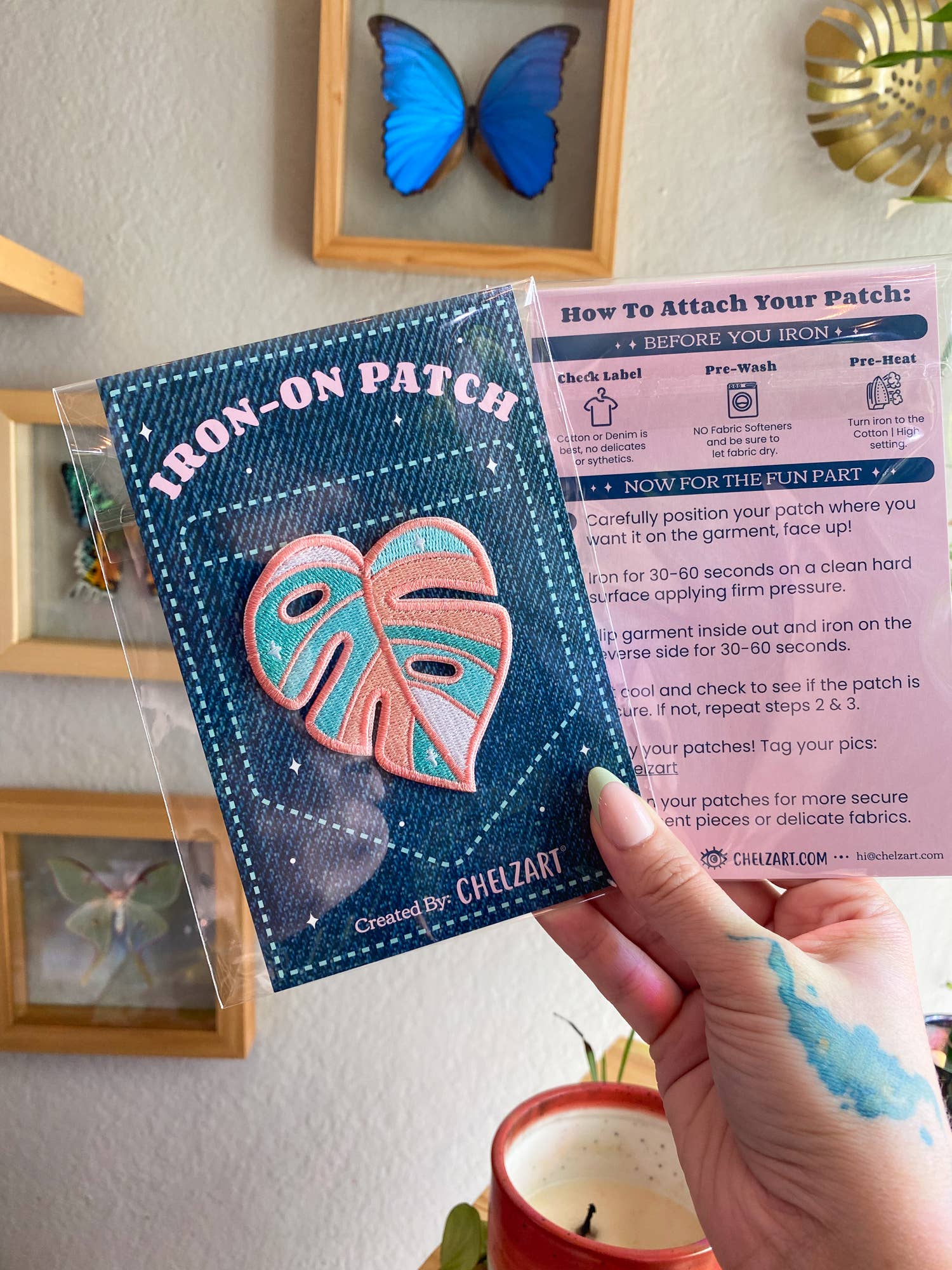 Chelzart - Wholesale Patch - Monstera Leaf Embroidered Patch | Plant Iron on Patch7