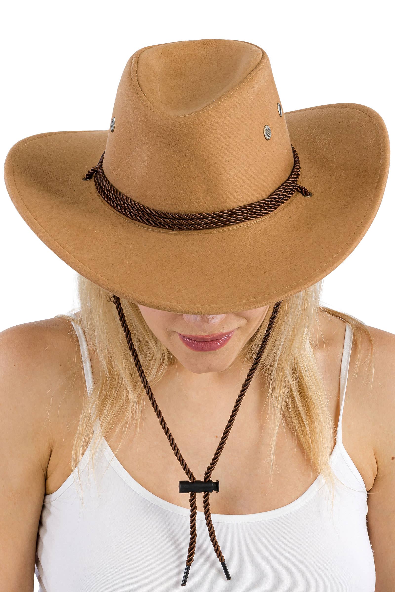 Cap Zone – wholesale Cowboy Hat – Women’s – Classic Vegan Nubuck Leather Western Cowboy Hat8