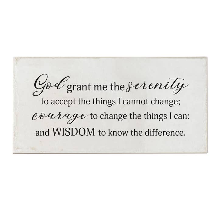 Wall Tile Serenity Prayer White for wholesale by Dicksons